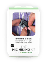 BUBBLEBEE MIC HIDING KIT pour Sony ECM-V1, noir