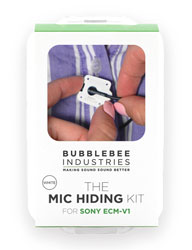 BUBBLEBEE MIC HIDING KIT pour Sony ECM-V1, blanc