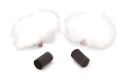 RYCOTE 065503 WINDJAMMER BONNETTE FOURRURE pour micro-cravate, blanc, pack de 2