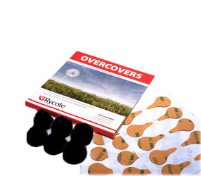 RYCOTE 065520 OVERCOVERS FIXES MICRO ADHESIFS Stickies et Overcovers fourrure, noir, 1 pack de 30+6