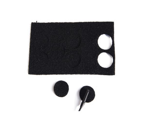 RYCOTE 065101 UNDERCOVERS FIXES MICRO Stickies et Undercovers tissus, noir, 1 pack de 30+30