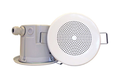 DNH BKF-560CR HAUT-PARLEUR plafond, 6W, 20ohms, blanc RAL9010, capot antipoussière, salle blanche