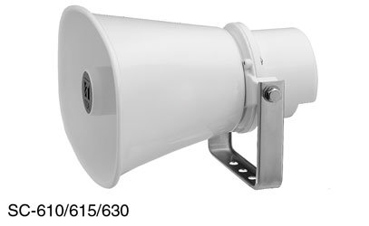TOA SC-610 PAVILLON ovale, 10W, 8 ohms, IP65, blanc, l'unité