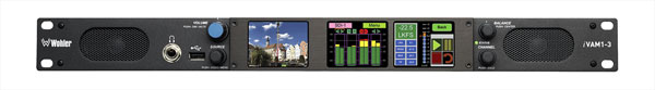 WOHLER IVAM1-3 MONITEUR AUDIO VIDEO 16 canaux, 3G-SDI/AES3/analogique, 5W RMS par côté, 1U