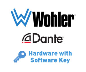 WOHLER OPT-DANTE OPTION MISE A JOUR entrée Dante 64 canaux, port RJ45 primaire