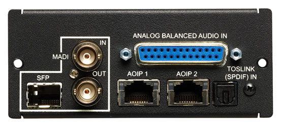 WOHLER OPT-MADI/ANLG/TOS OPTION MISE A JOUR 8 canaux analogique, TOSlink, 1x MADI64, cage SFP