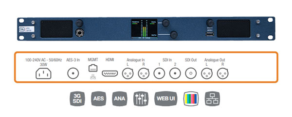 TSL MPA1 SOLO SDI MONITEUR DE CONFIDENCE 2x entrée SDI, entrée/sortie stéréo analogique, sortie HDMI