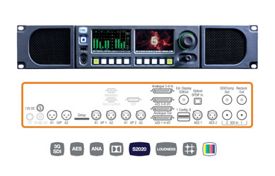 TSL PAM2 MK2 AUDIO MONITOR affichage 16 canaux, 2x entrée/sortie HD/SDI, 8x entrée/sortie AES, Dolby