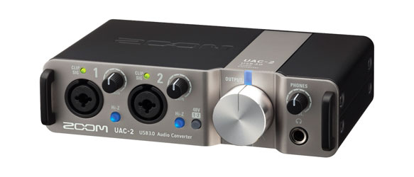 ZOOM UAC-2 USB INTERFACE AUDIO à poser, 2x2, entr.micro/ligne, entr./sort.MID, 24-bit 192kHz, USB 3.0