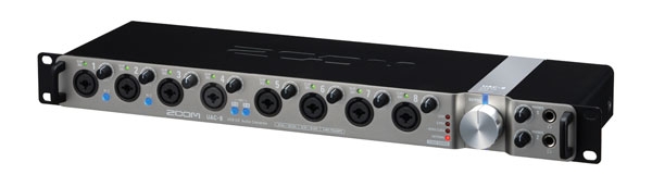 ZOOM UAC-8 USB INTERFACE AUDIO rack,18x20, entr.micro/ligne, entr./sort.num. entr./sort.MIDI, USB 3.0