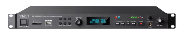 DENON DN-300R MKII ENREGISTREUR SD, SDHC, USB, WAV, MP3, entrée/sortie sym/asym, 1U