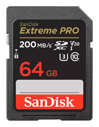 SANDISK SDSDXXU-064G-GN4IN EXTREME PRO 64GB SDXC CARTE MEMOIRE, UHS-I U3, classe 10, 200MB/s