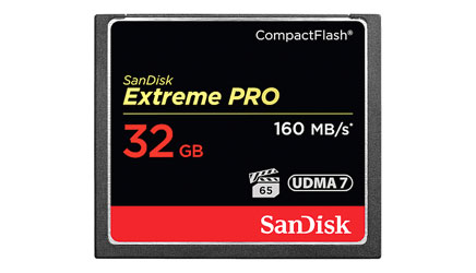 SANDISK SDCFXPS-032G-X46 EXTREME PRO 32GB CARTE MEMOIRE COMPACT FLASH, 160MB/s