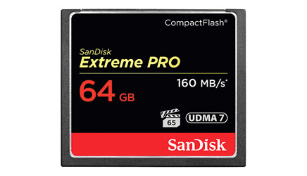 SANDISK SDCFXPS-064G-X46 EXTREME PRO 64GB CARTE MEMOIRE COMPACT FLASH, 160MB/s