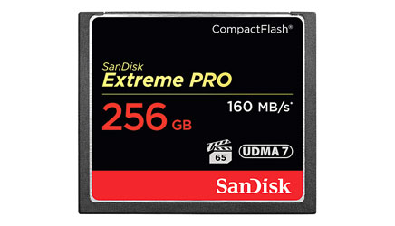 SANDISK SDCFXPS-256G-X46 EXTREME PRO 256GB CARTE MEMOIRE COMPACT FLASH, 160MB/s