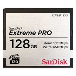 SANDISK SDCFSP-128G-G46D EXTREME PRO 128GB CFAST 2.0 CARTE MEMOIRE, 525MB/s read, 450MB/s write