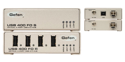 GEFEN EXT-USB-400FON EXTENDER USB 1xentr.USB2.0,4xsort.USB2.0, Duplex LC50/62.5MM fibre opt.,500/275m