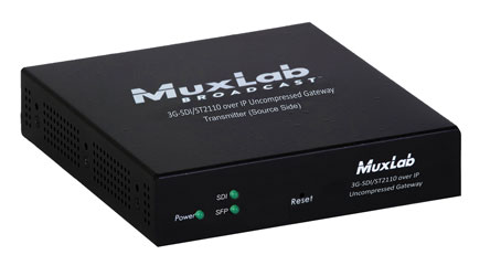 MUXLAB 500767-TX-MM EXTENDER VIDEO émetteur 3G-SDI/ST2110 sur IP, non compressé, MM, portée 400m