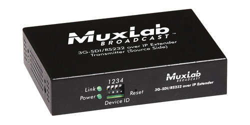 MUXLAB 500756-TX EXTENDER VIDEO émetteur 3G-SDI sur IP, POE, RS232, portée point à point 120m