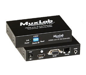 MUXLAB 500754-TX EXTENDER VIDEO émetteur, HDMI sur IP, PoE, HD, portée 120m