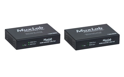 MUXLAB 500451-POE KIT EXTENDER VIDEO HDMI sur CAT5/6, 4K/60, PoE, portée 40m