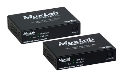 MUXLAB 500458-ARC KIT EXTENDER VIDEO HDMI/RS232 sur CAT5/6, 4K/60, portée 40m