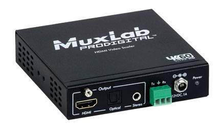MUXLAB 500438-V2 SCALER VIDEO HDMI Dolby Atmos/DTS:X traversant, 4K/60, avec extraction