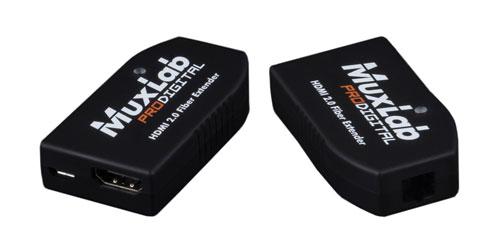 MUXLAB 500464-V2 KIT EXTENDER VIDEO HDMI 2.0 sur fibre OM4, 4K/60, portée 1km