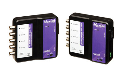MUXLAB 500732-SM80 KIT EXTENDER VIDEO 6G-SDI sur fibre SM, avec RS232, portée 80km