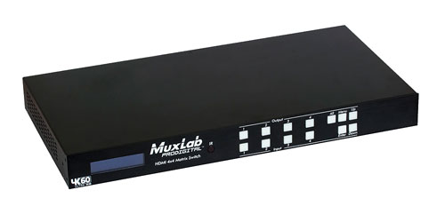 MUXLAB 500444 HDMI SWITCH MATRICE 4x4, HDCP 2.2, 4K/60, RS232, IR