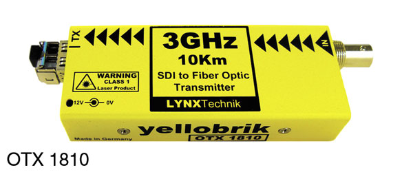 LYNX YELLOBRIK OTX 1812 EMETTEUR FIBRE OPTIQUE 3G/HD/SD-SDI, 1x SM LC, 1310nm, 10km