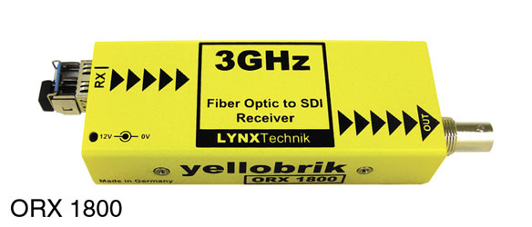 LYNX YELLOBRIK ORX 1802 RECEPTEUR FIBRE OPTIQUE 3G/HD/SD-SDI, 1x SM, LC, 1260-1620nm RX