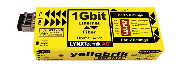 LYNX YELLOBRIK OET 1514 MM EMETTEUR/RECEPTEUR FIBRE Ethernet, 2x MM LC, 850nm TX/RX, 550m