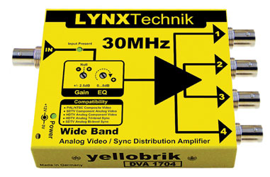 LYNX YELLOBRIK DVA 1714 AMPLIFICATEUR DE DISTRIBUTION vidéo, 1>4, analogique/synchro