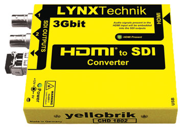 LYNX YELLOBRIK CHD 1802 CONVERTISSEUR VIDEO HDMI vers 3G/HD/SD-SDI