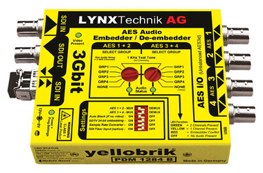 LYNX YELLOBRIK PDM 1284-B EMBEDDER ET DEEMBEDER AUDIO 3G/HD/SD -SDI, asymétrique, AES, BNC