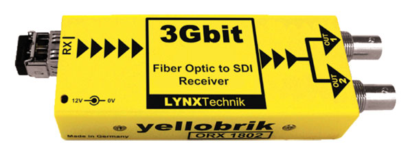 LYNX YELLOBRIK ORX 1802-SC RECEPTEUR FIBRE OPTIQUE 3G/HD/SD-SDI, 1x SM SC, 1260-1620mm RX