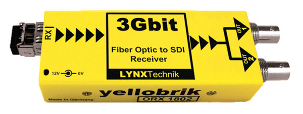 LYNX YELLOBRIK ORX 1802-MM RECEPTEUR FIBRE OPTIQUE 3G/HD/SD-SDI, 1x MM LC, 780-880mm RX