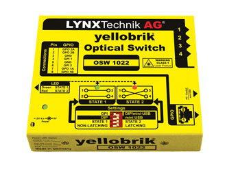 LYNX YELLOBRIK OSW 1022 2x2 SWITCH OPTIQUE verrouill./ss verrouill., contrôle+monitoring GPI, SM LC
