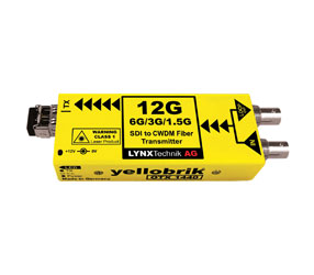 LYNX YELLOBRIK OTX 1440 EMETTEUR FIBRE OPTIQUE 12G/6G/3G/1.5G-SDI, 1x SM CWDM (sans SFP)