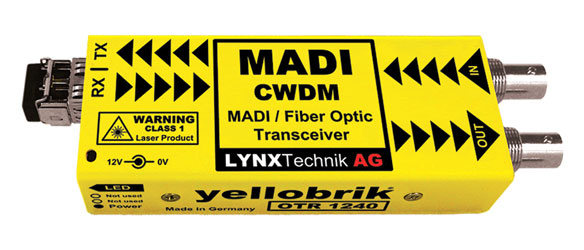 LYNX YELLOBRIK OTR 1240-LC EMETTEUR/RECEPTEUR MADI COAX-MADI FIBRE 2x SM LC CWDM (sans SFP)