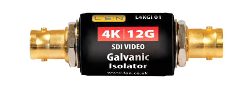 LEN L4KGI01 ISOLATION VIDEO vidéo galvanic et à la terre, boîtier en ligne, tension, 4K/12G UHD SDI