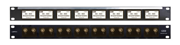 LEN LMPF01 PANNEAU RACK pour 8x isolations vidéo, 1U