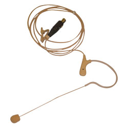 TRANTEC XEM77-P MICRO TOUR D'OREILLE 20Hz-20kHz, pour radiomic, mini XLR4, beige