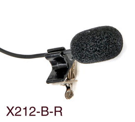 TRANTEC X212-B-R MICRO CRAVATE 40Hz-18kHz, pour système HF, att. 12dB, mini-XLR4, noir