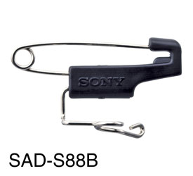 SONY SAD-S88B PINCE STYLE EPINGLE DE SURETE pour série ECM-88, horizontale, noir