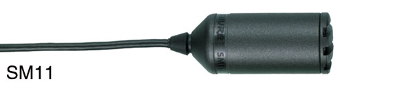 SHURE SM11 MICRO miniature dynamique, omnidirectionnel, XLR3, noir