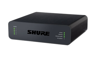 SHURE ANI4IN INTERFACE AUDIO RÉSEAU 4x entr.micro/ligne in, Dante out, entrée XLR