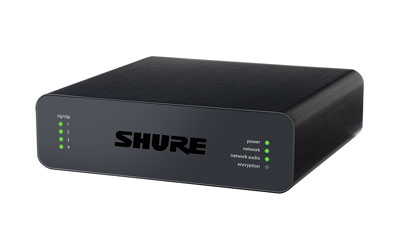 SHURE ANI4OUT INTERFACE AUDIO RÉSEAU entr.Dante, 4x sortie micro/ligne, sortie bloc