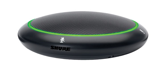 SHURE MXA310 MICRO DE TABLE multicapsules, Dante/AES67, bague LED, noir